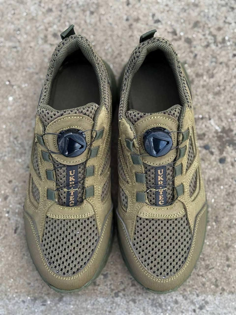 Тактические летние кроссовки с автошнуровкой Olive