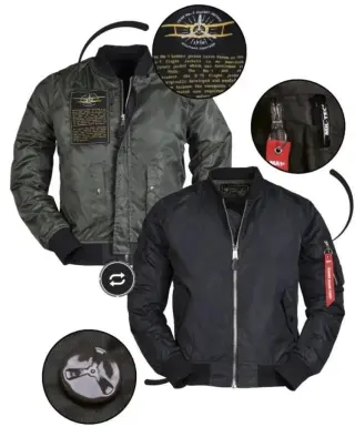 Куртка тактична Mil-Tec бомбер MA-1 Flyers Jacket Чорний