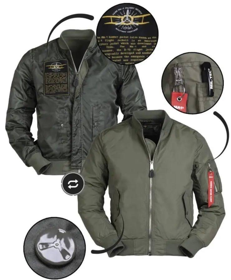 Куртка тактична Mil-Tec бомбер MA-1 Flyers Jacket Олива