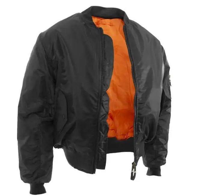 Куртка Бомбер (льотна) US FLIGHT JACKET ′MA1® STYLE′ BLACK Чорний