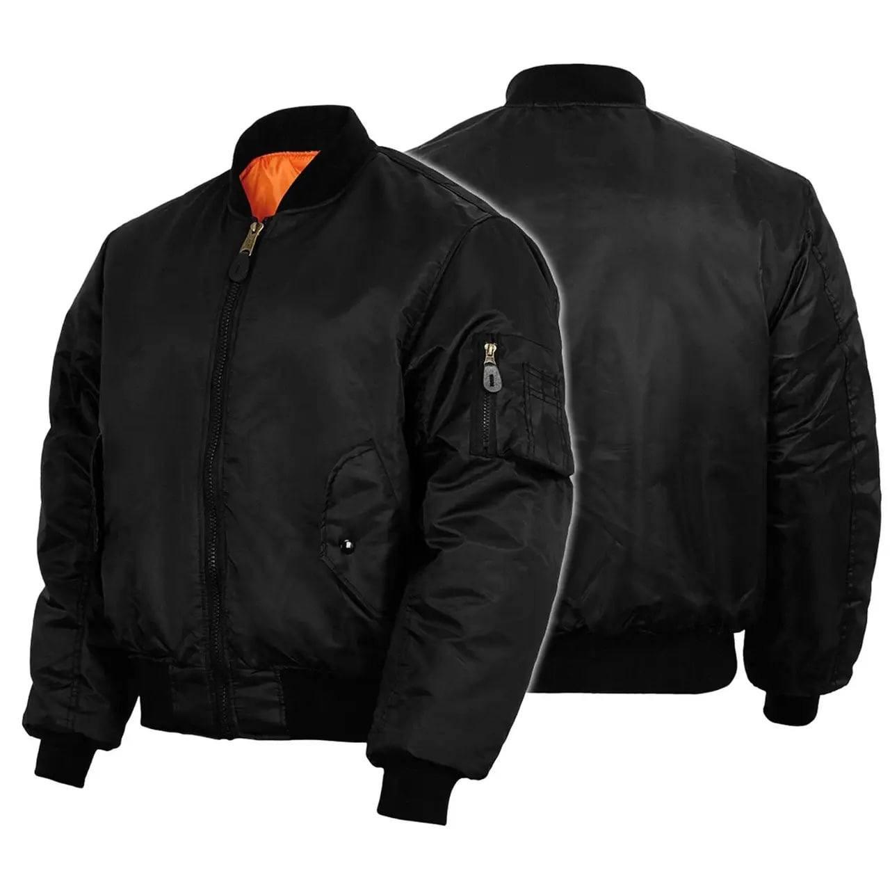 Куртка Бомбер (льотна) US FLIGHT JACKET ′MA1® STYLE′ BLACK Чорний