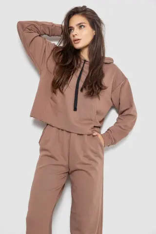 Спортивний костюм жіночий двонитка, колір мокко, 252R500