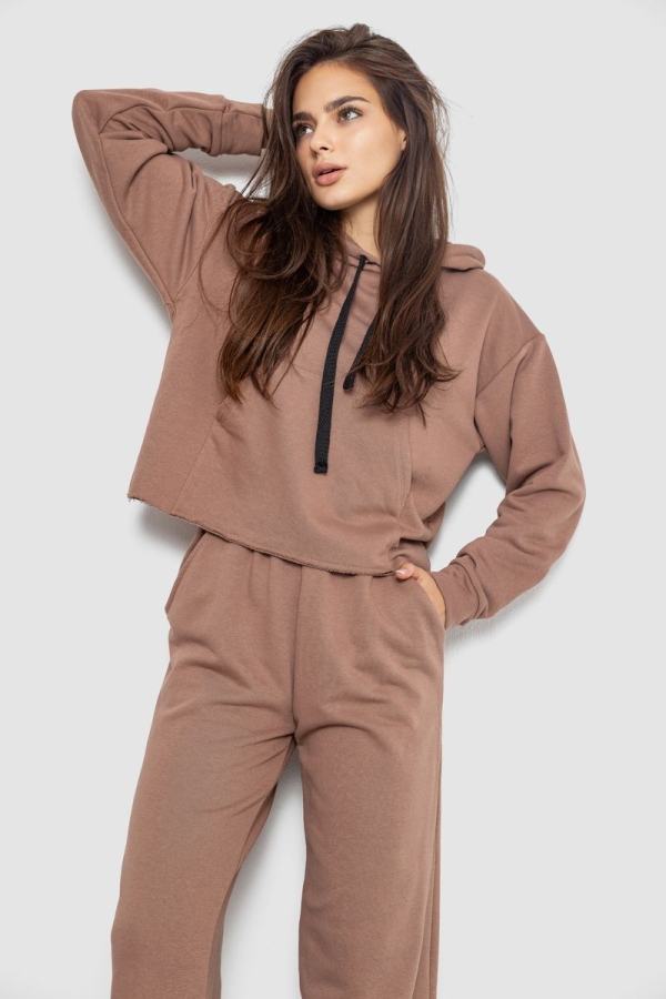 Спортивний костюм жіночий двонитка, колір мокко, 252R500