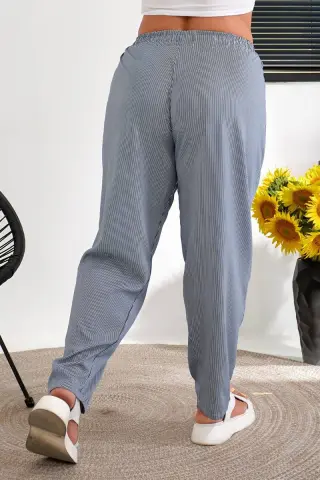 Women's everyday striped pants, blue color, 257R420