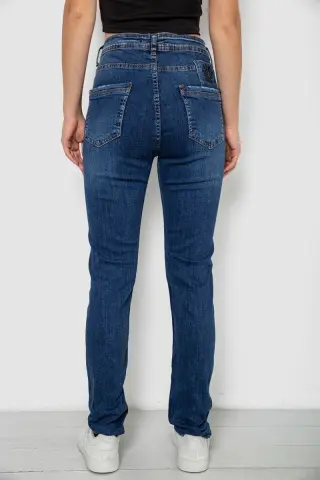 Джинси жіночі однотонні Skinny, колір синій, 244R11966
