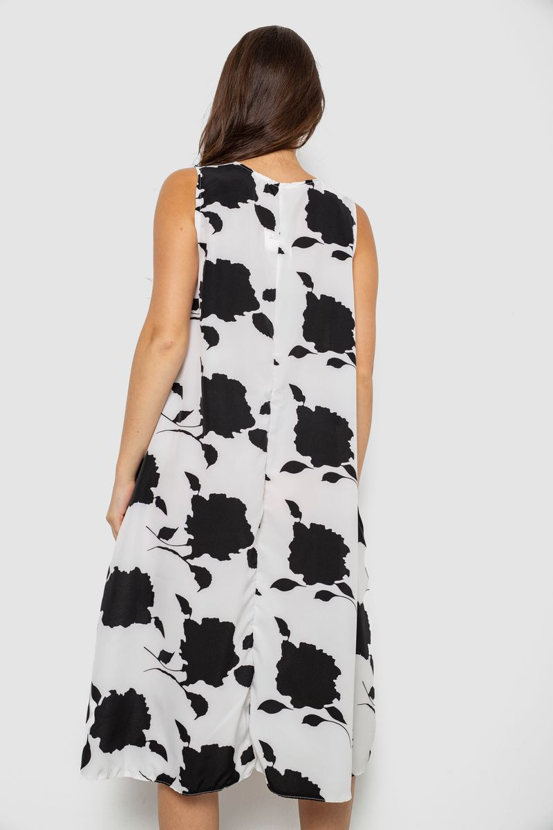 Сарафан повсякденний софт, колір біло-чорний, 214R207-16