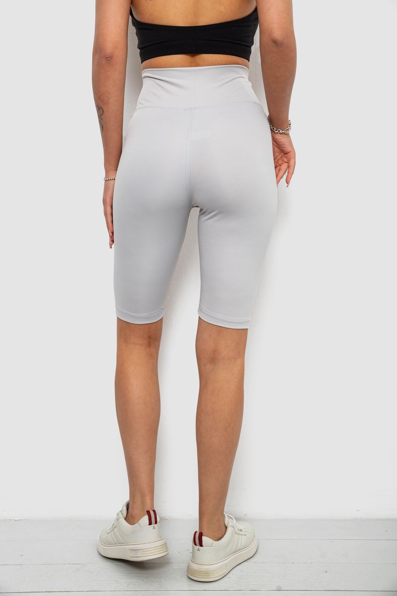 Women's Solid Grey Bike Shorts, 214R922