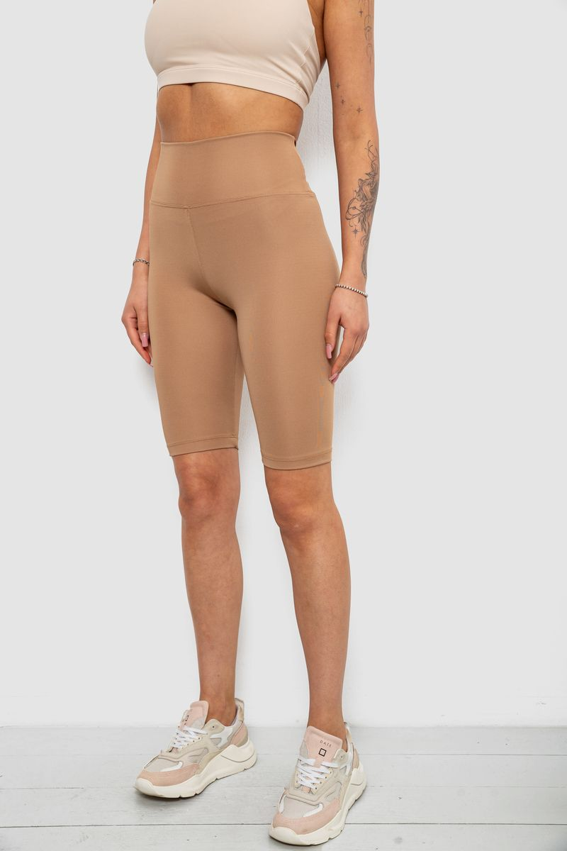 Women's Mocha Solid Bike Shorts, 214R922