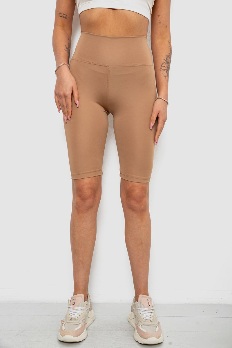 Women's Mocha Solid Bike Shorts, 214R922