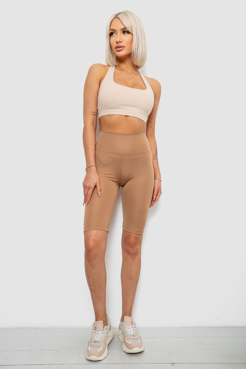 Women's Mocha Solid Bike Shorts, 214R922