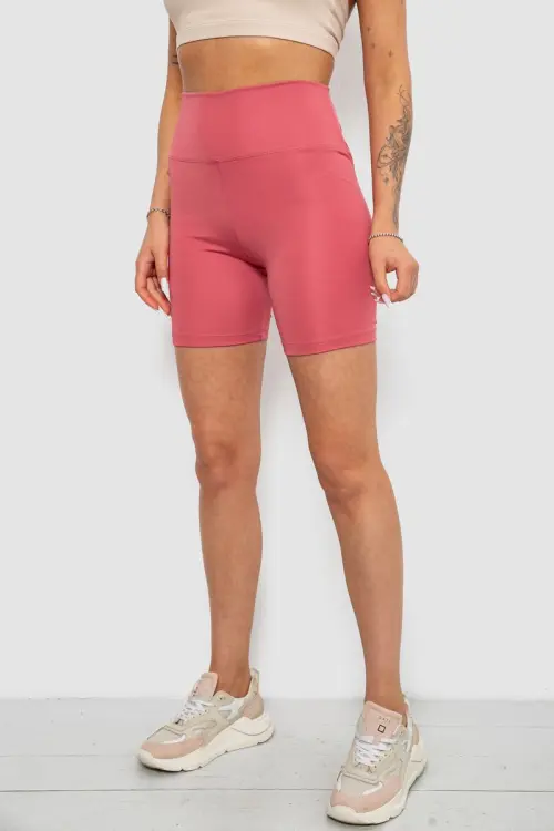Women's bike shorts solid color, powder shade, 214R921