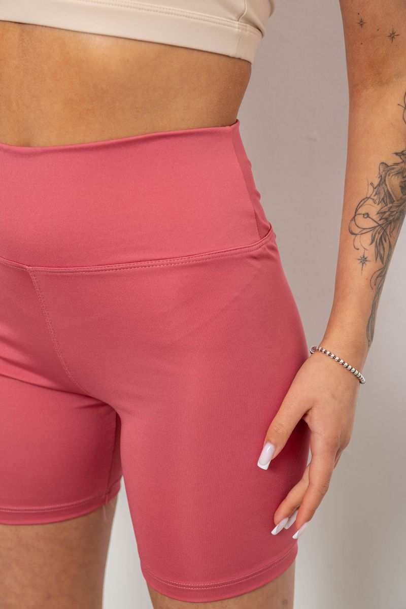 Women's bike shorts solid color, powder shade, 214R921
