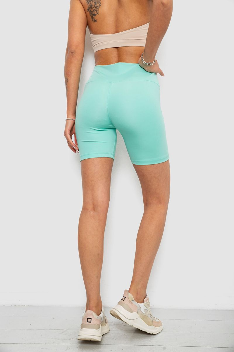 Women's solid mint cycling shorts, 214R921