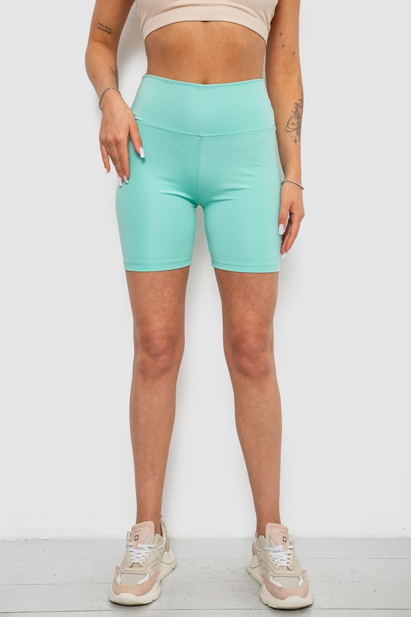 Women's solid mint cycling shorts, 214R921