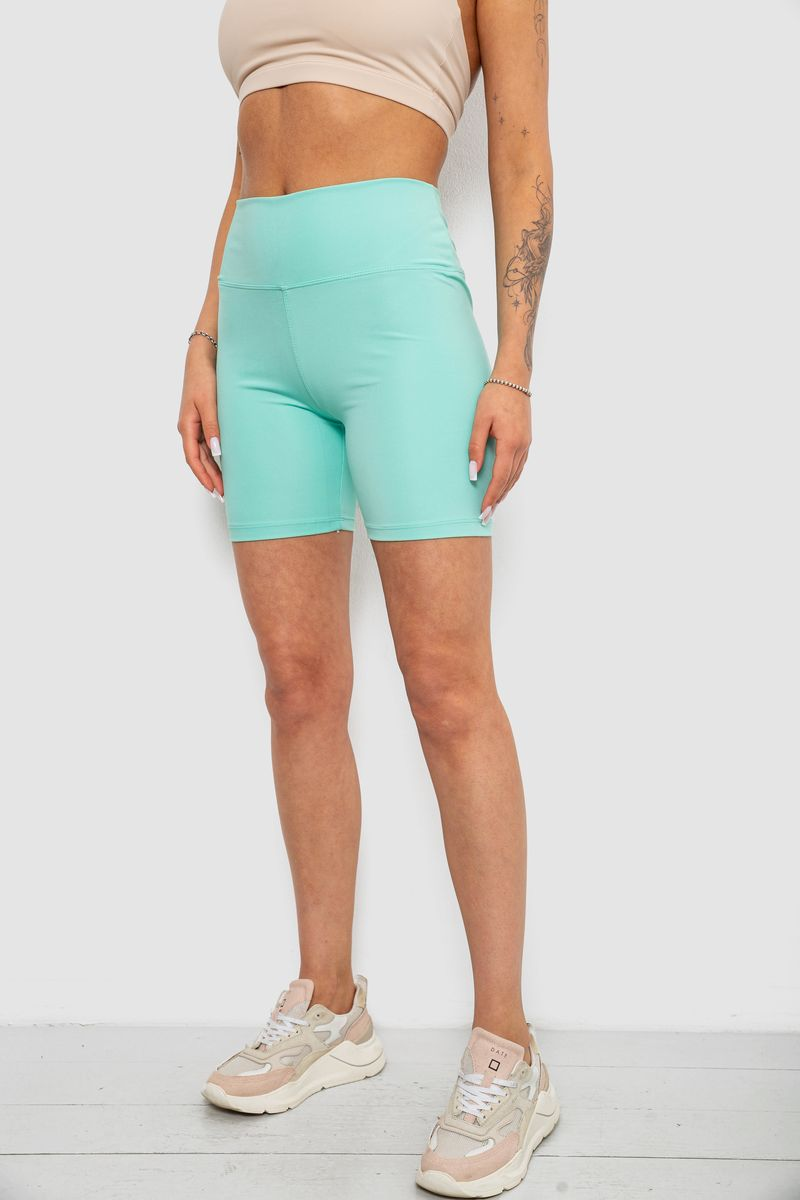 Women's solid mint cycling shorts, 214R921