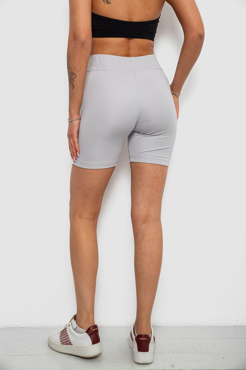 Women's Solid Grey Bike Shorts, 214R920