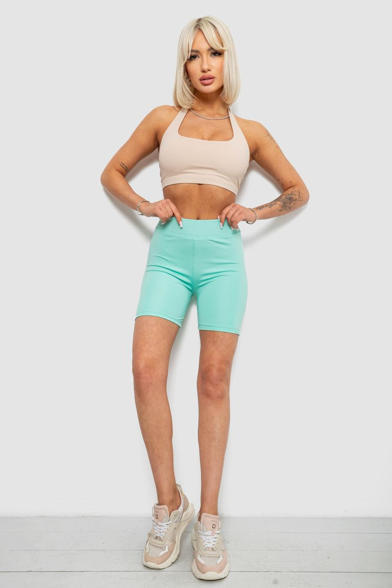 Women's Cycling Shorts Solid Mint Color, 214R920