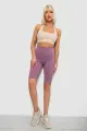 Women's ribbed bike shorts, dark purple color, 214R264 - Photo 2