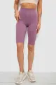 Women's ribbed bike shorts, dark purple color, 214R264 - Photo 1