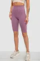 Women's ribbed bike shorts, dark purple color, 214R264 - Photo 3