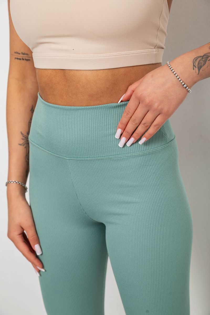 Women's Ribbed Cycling Shorts in Solid Light Olive, 214R264