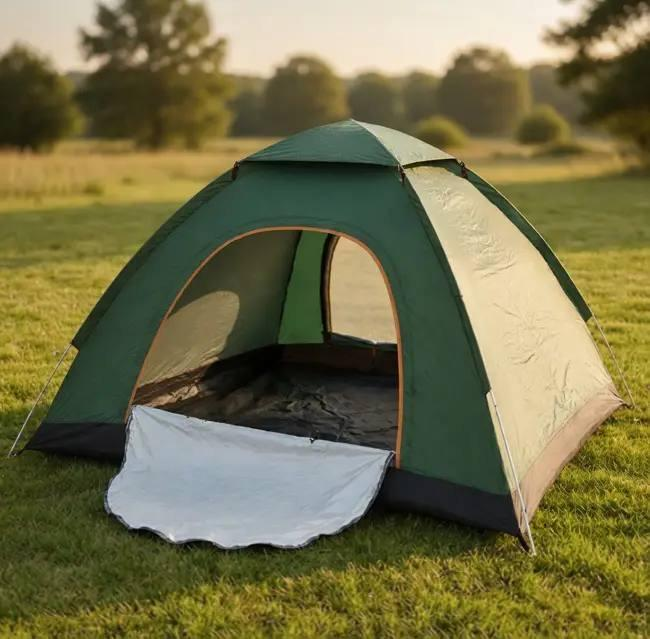 Tourist tent 3-4 person 200×200×130 cm khaki