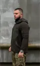 Тактична термофлісова кофта вафелька Олива з капюшоном - Фото 4