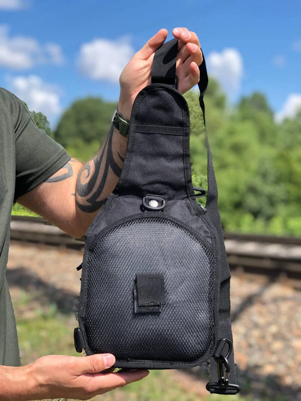 Tactical chest sling bag black
