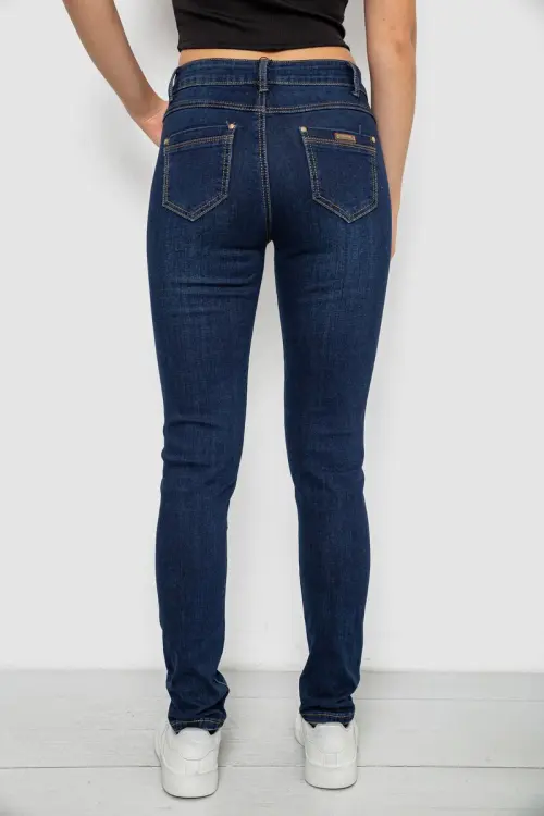 Женские джинсы однотонные Skinny, цвет синий, 244RMU756