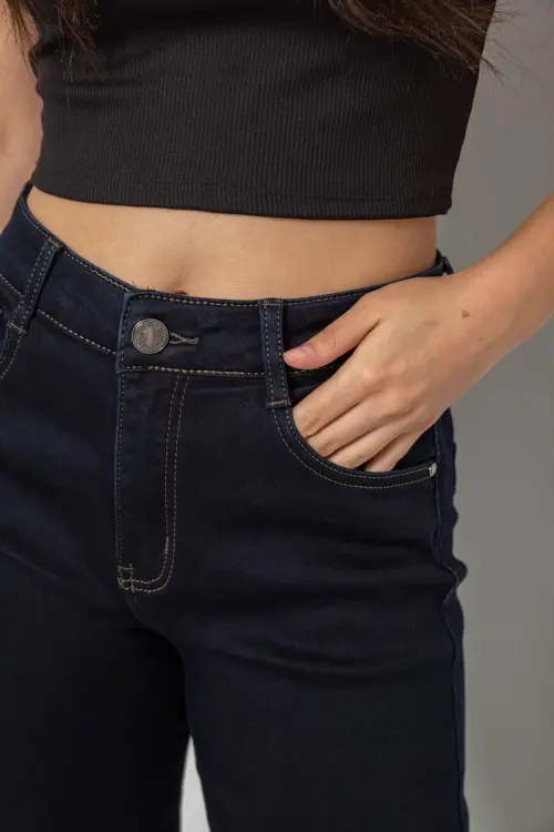 Женские джинсы однотонные Skinny, цвет синий, 244R8911