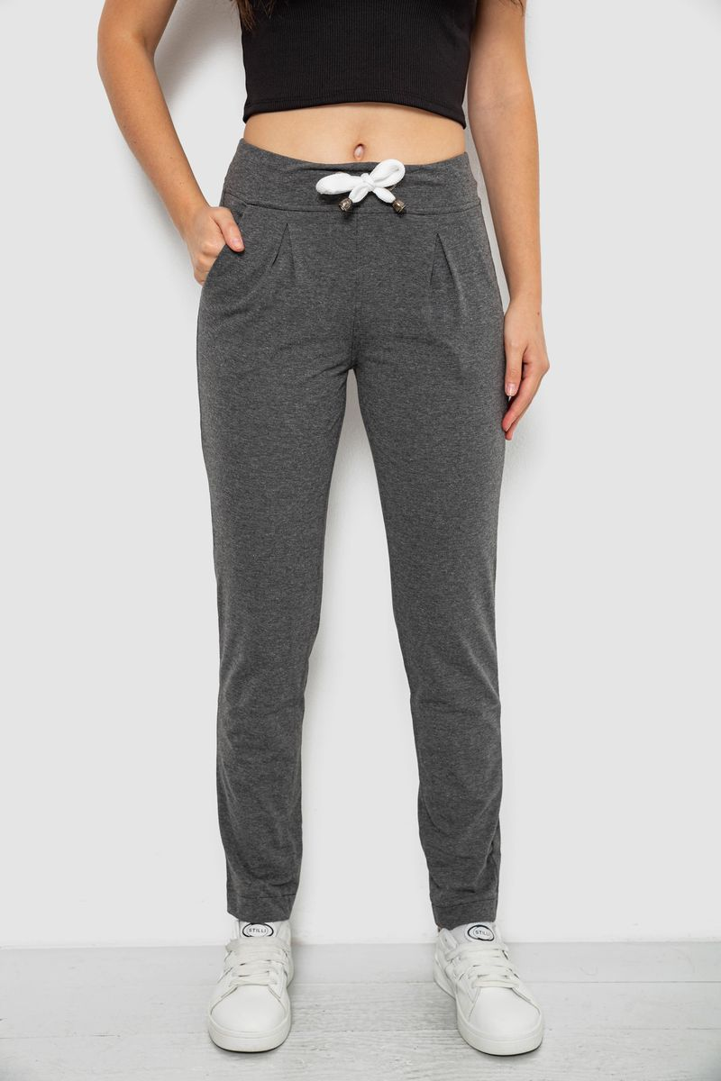 Women's sports pants, gray color, 244R1807