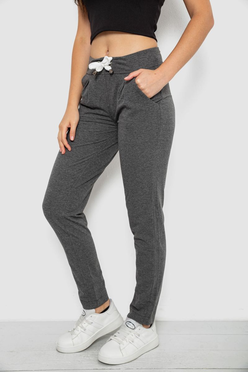 Women's sports pants, gray color, 244R1807