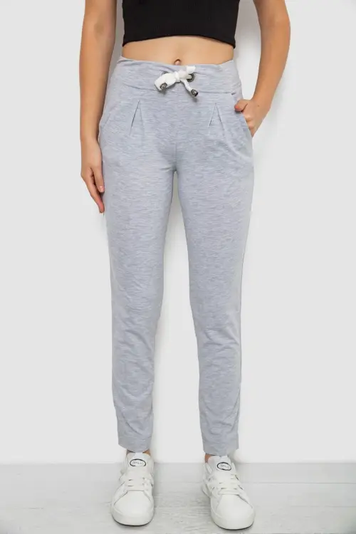 Women's Sports Pants, Light Gray Color, 244R1807