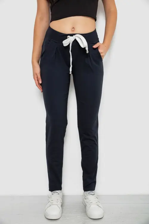 Women's Sports Pants, Dark Blue Color, 244R1807-1