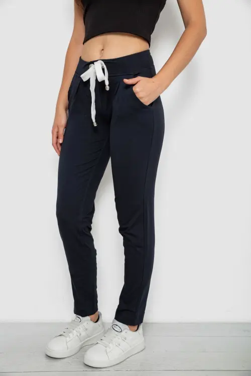 Women's Sports Pants, Dark Blue Color, 244R1807-1