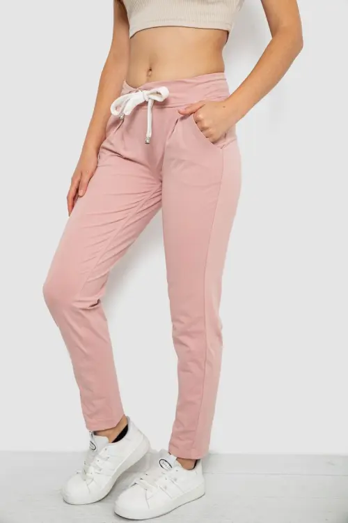 Women's sports pants, peach color, 244R1807-1