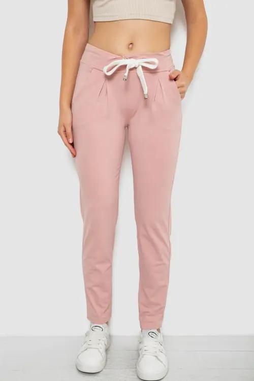 Women's sports pants, peach color, 244R1807-1