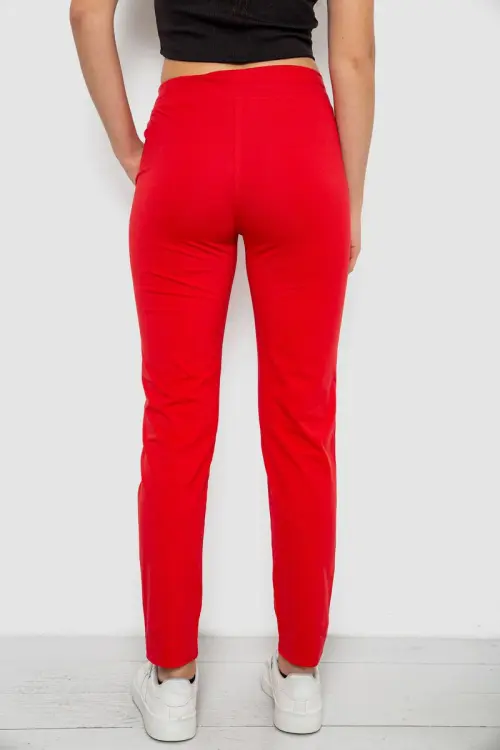 Women's sports pants, red color, 244R1807-1