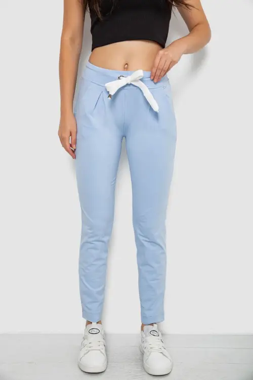 Women's sports pants, light blue color, 244R1807-1