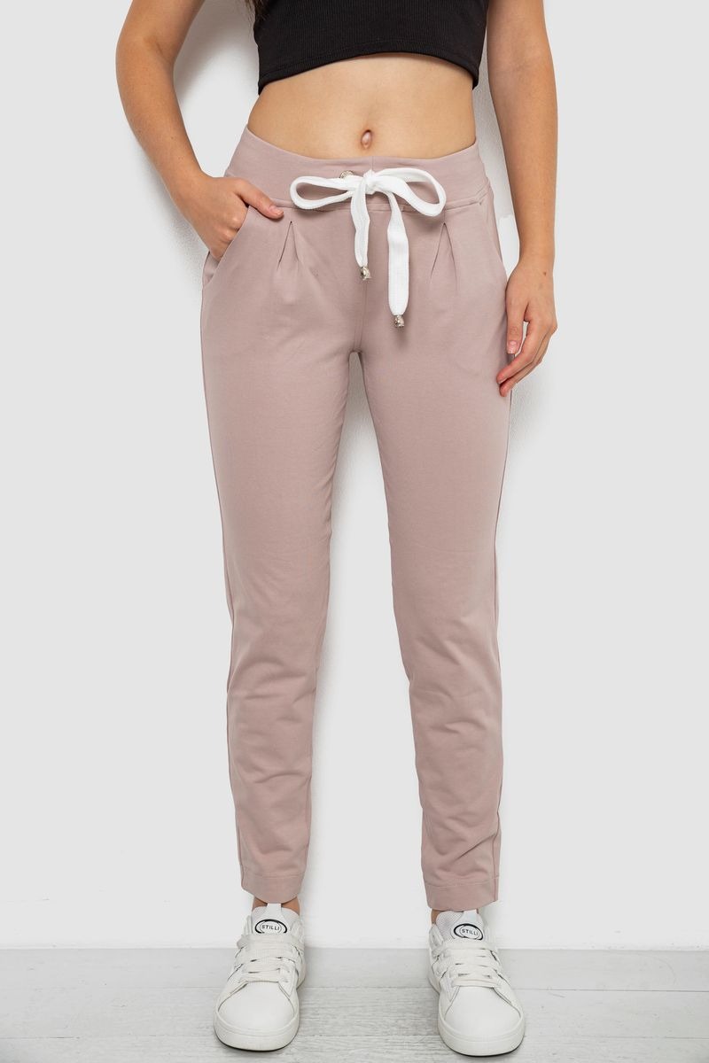 Women's Sports Pants, Beige Color, 244R1807-1