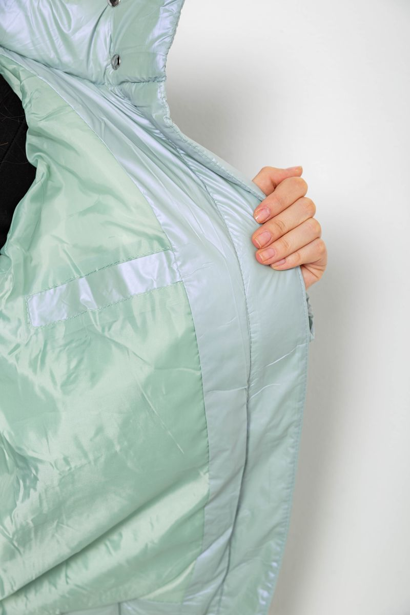 Women's short demi-season jacket, mint color, 244R22-828