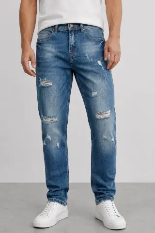 Men's Jeans MOM, Blue Color, 244R2223