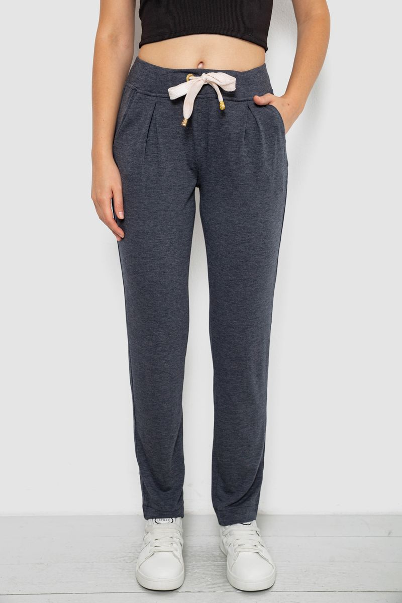 Women's Sports Pants, Dark Gray Color, 244R1807