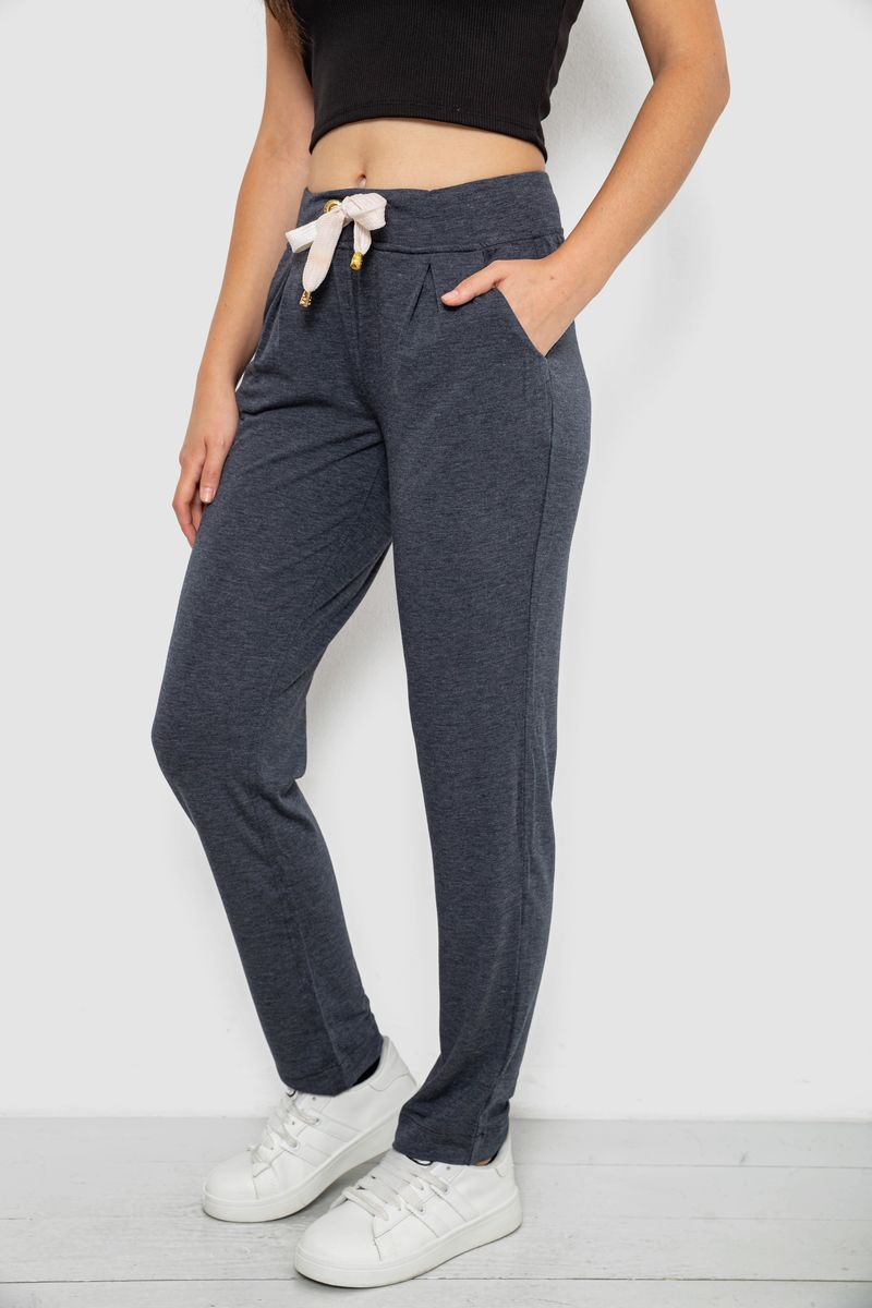 Women's Sports Pants, Dark Gray Color, 244R1807