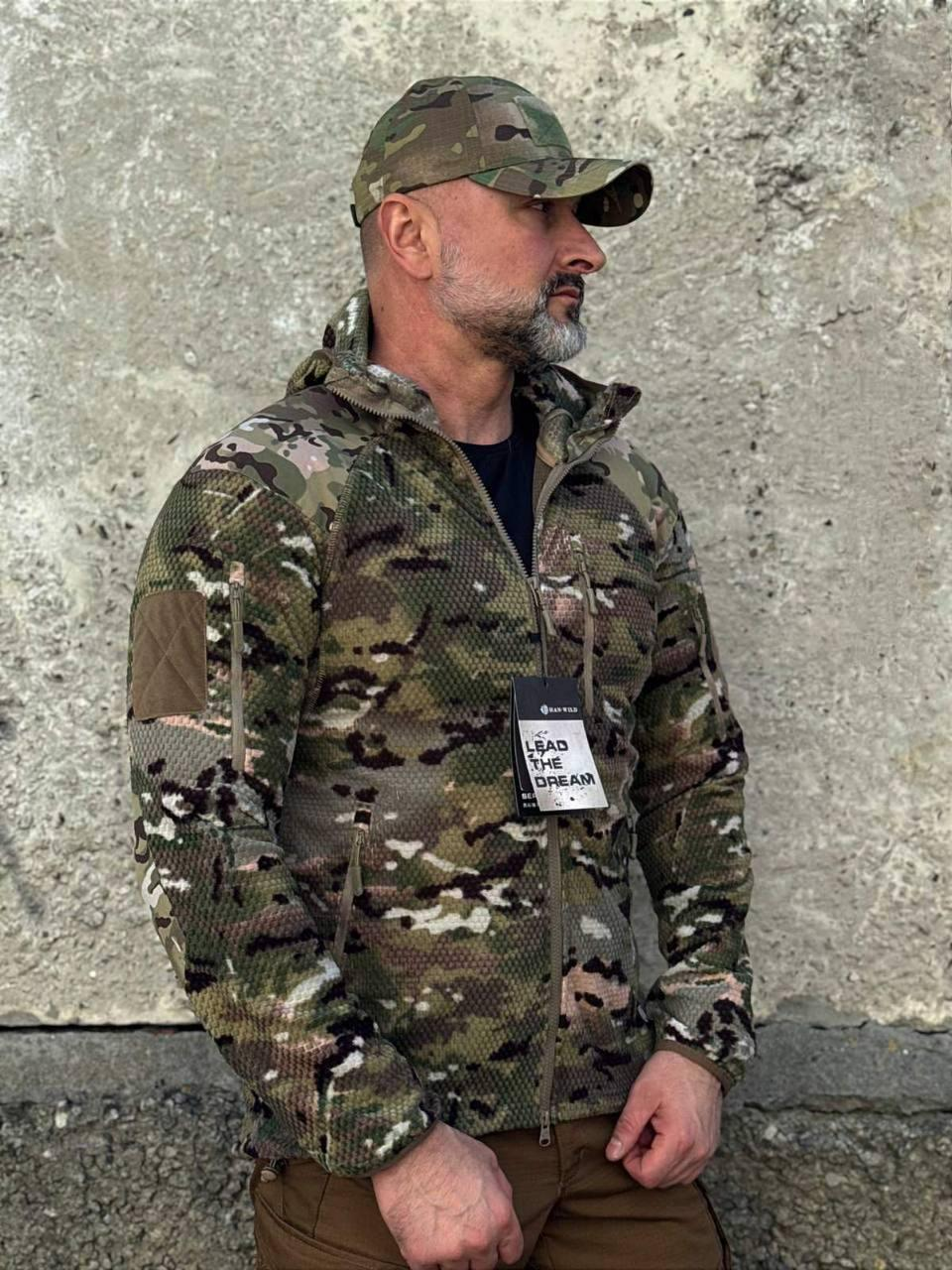Кофта флісова Han-Wild L3 Grid Fleece Мультикам з капюшоном