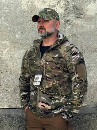 Кофта флісова Han-Wild L3 Grid Fleece Мультикам з капюшоном