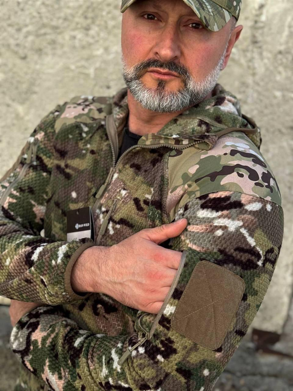 Кофта флісова Han-Wild L3 Grid Fleece Мультикам з капюшоном