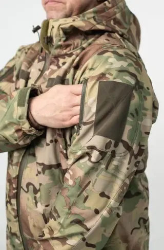 Куртка Soft Shell Мультикам Military БАТАЛИ