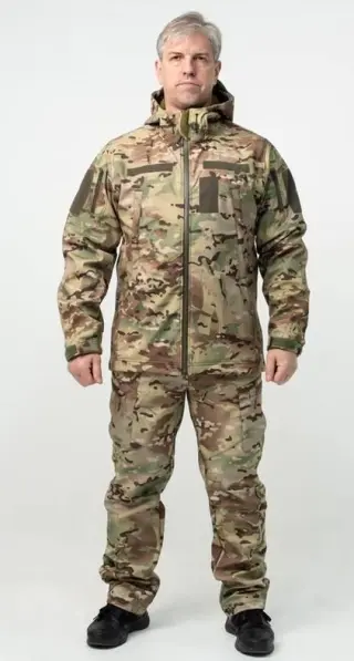Куртка Soft Shell Мультикам Military БАТАЛИ