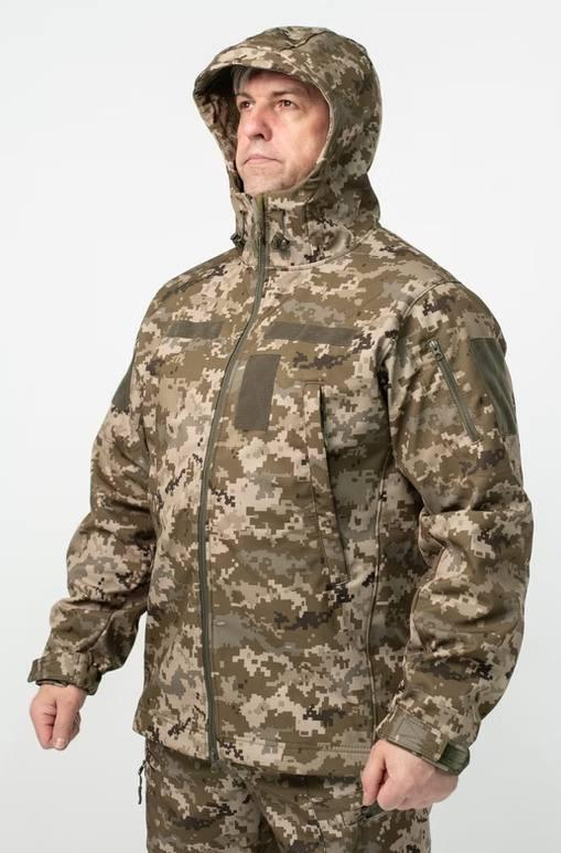 Куртка Soft Shell Пиксель Military БАТАЛИ